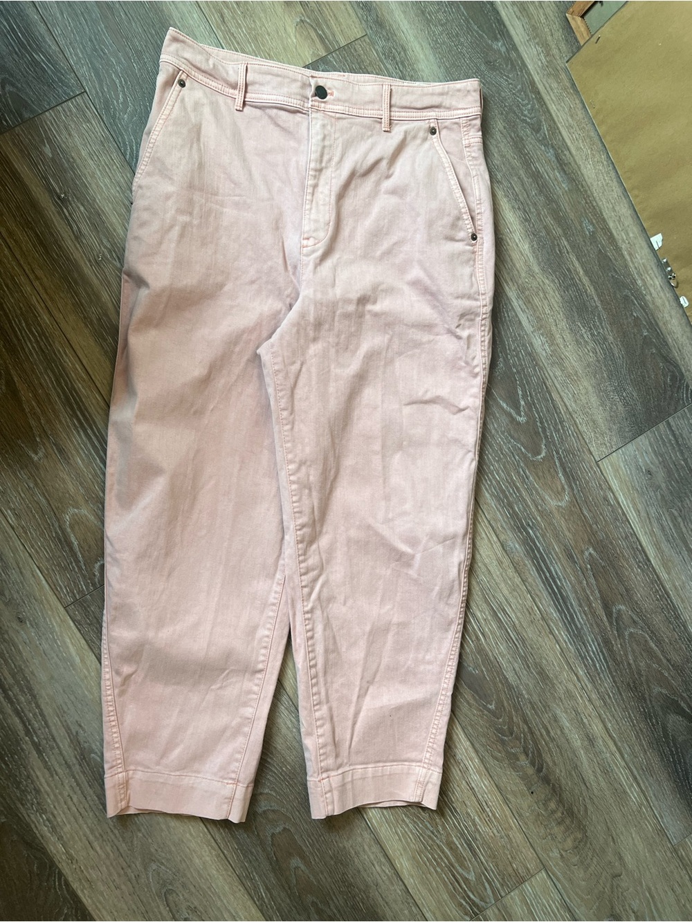 GAP Pale Pink Barrel Khaki High Rise Pants Size 12